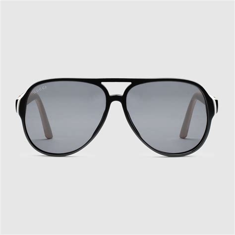 gucci aviator acetate and metal sunglasses|Gucci aviator prescription sunglasses.